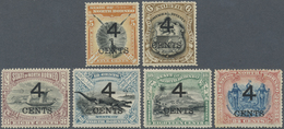 * Nordborneo: 1899, Pictorial And Coat Of Arms Definitives Set Of 15 Surcharged '4 CENTS' Incl. 50c. B - Borneo Del Nord (...-1963)