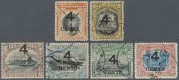 O Nordborneo: 1899, Pictorial And Coat Of Arms Definitives Set Of 15 Surcharged '4 CENTS' Incl. 50c. B - Noord Borneo (...-1963)