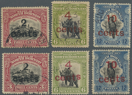 O Nordborneo: 1916, Pictorial Definitives Set Of Three With 2c. On 3c., 4c. On 6c. And 10c. On 12c. An - Noord Borneo (...-1963)