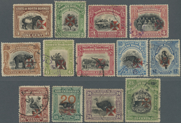 O Nordborneo: 1916, Pictorial Definitives With CROSS Opt. In Shades Of Carmine (matt Ink) Complete Set - North Borneo (...-1963)