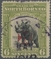 O Nordborneo: 1916, Pictorial Definitive 6c. 'Sumatran Rhinoceros' With CROSS Opt. In Carmine (matt In - North Borneo (...-1963)