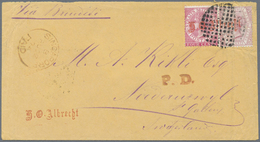 Br Singapur: 1874 Cover From Singapore To Niederuzwyl, Switzerland 'Via Brindisi', Franked By Straits S - Singapore (...-1959)