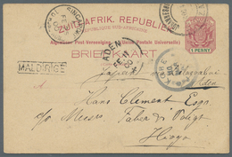 GA Singapur: 1900. Transvaal Postal Stationery Card 1d Red Canceled By Johannesburg Double Ring '9/1/19 - Singapour (...-1959)