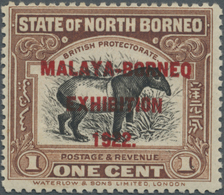 * Nordborneo: 1922, Malaya-Borneo Exhibition 1c. 'Malayan Tapir' With Opt. Variety 'BORNEQ' Mint Light - North Borneo (...-1963)