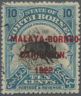 O Nordborneo: 1922, Malaya-Borneo Exhibition 10c. 'Wild Boar' With Opt. Variety 'Stop After EXHIBITION - Noord Borneo (...-1963)