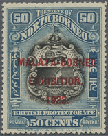 * Nordborneo: 1922, Malaya-Borneo Exhibition 50c. 'Coat Of Arms' With Opt. Variety 'Stop After EXHIBIT - North Borneo (...-1963)