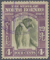 O Nordborneo: Japanese Occupation,  1942, 4 C. With Violet Overprint Used Violet "Jes(selton P.o.)", S - North Borneo (...-1963)