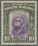 O Nordborneo: Japanese Occupation,  1942, 10 C. With Black Overprint, Used (SG Cat.  £400.-). - Noord Borneo (...-1963)