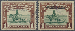 O Nordborneo: Japanese Occupation,  1942, 1 C. With Violet Resp. Black Overprint, Used, The Letter Wit - Noord Borneo (...-1963)