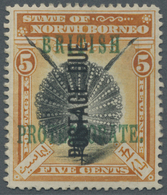 * Nordborneo - Portomarken: 1902-12 5c. Black & Orange-vermilion, Overprinted Vertically, Mounted Mint - Borneo Del Nord (...-1963)