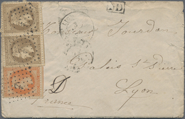 Br Singapur: 1872. Envelope Written On Board The French Steamer "Peiho" Endorsed 'Dans Le Detroit De Ma - Singapore (...-1959)