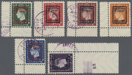 O Singapur: 1944, PROPAGANDA STAMPS: Definitives Set Of Six In Design Of British KGVI Stamps ½d. Green - Singapour (...-1959)