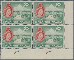 ** Singapur: 1955/1958, QEII Pictorial Definitives (ships, Raffles Statue, Coat Of Arms Etc.) Complete - Singapore (...-1959)