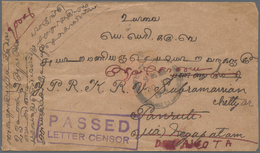 Br Malaiische Staaten - Straits Settlements: 1915, Letter Sent From NEGAPATAM Bearing 4 C. Edward VII O - Straits Settlements
