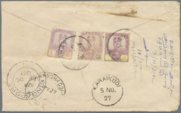 Br Malaiische Staaten - Johor: 1927, 2c. Purple/sepia, 10c. Purple/yellow, 21c. Purple/orange, 33c. Rat - Johore