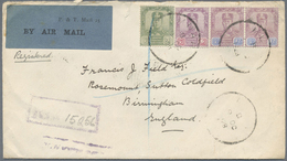 Br Malaiische Staaten - Johor: 1928, 3c. Green, 6c. Dull Pruple/claret And Two Copies 12c. Dull Purple/ - Johore