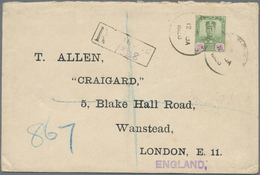 Br Malaiische Staaten - Johor: 1928, $1 Green/mauve, Single Franking On Registered Cover From "JOHORE 1 - Johore