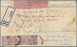 Br Malaiische Staaten - Johor: 1938, Cover With Declared Value Insured For $ 130 Franked With 1c And 30 - Johore