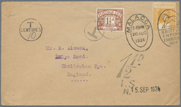 Br Malaiische Staaten - Malakka: 1924, 5c. Orange On Cover Oblit. By Duplex Machine Slogan Mark "MALACC - Malacca