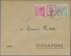 Br Malaiische Staaten - Pahang: 1897, Attractive Franking On Cover From "PAHANG 25 NO 97" To Singapore - Pahang