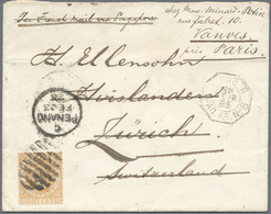 Br Malaiische Staaten - Penang: 1895, 8c. Orange On Cover From "PENANG FE 23 95" To Zurich/Switzerland, - Penang