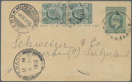 GA Malaiische Staaten - Penang: 1912, KE VII Stat. Postcard Uprated By Two Pieces 1 C. KE VII Tied By C - Penang