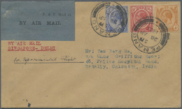 Br/ Malaiische Staaten - Penang: 1931, Frist Flight Cover "SINGAPORE-DELHI" (1 St Experimental Flght) Be - Penang