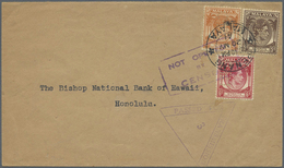 Br Malaiische Staaten - Penang: 1941, 4c. Orange, 5c. Brown And 6c. Scarlet Each With Perfin "C B" (Cha - Penang