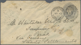 GA Malaiische Staaten - Perak: 1892, Incoming GB Stationery Envelope 2½d. Grey "BROUGH MR 2 92", Addres - Perak