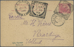 GA Malaiische Staaten - Perak: 1906, Stationery Card 3c. Carmine Used From "KUALA KANGSAR 6 NO 1906" To - Perak