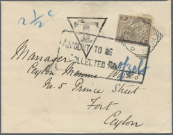 Br Malaiische Staaten - Perak: 1906, 3c. Grey/brown, Single Franking On Cover From "PADANG RENGAS 1 FE - Perak