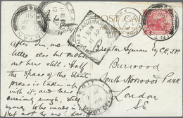 Br Malaiische Staaten - Perak: 1911, Ppc Addressed To London Franked With 3c Tiger Tied By INTAN Datest - Perak