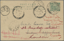 GA Malaiische Staaten - Perak: 1927, Stationery Card 2c. Green With Imprint Of The "PETALING TIN, LIMIT - Perak