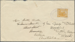 Br Malaiische Staaten - Perak: 1927, 6c. Orange, Single Franking On Cover Oblit. By Oval Rubber Mark "T - Perak