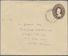 GA Malaiische Staaten - Perak: 1937, (8. No.), 1936 5 C. Embossed Envelope To Kuala Lumpur, T/b, Clear - Perak