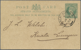 GA Malaiische Staaten - Selangor: 1893, 1 C Victoria Stationery Card With Fine KUALA LUMPUR Postmark Se - Selangor