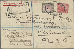 Br Malaiische Staaten - Selangor: 1921, Registered Letter Addressed To Alabama, USA Franked With 4c And - Selangor