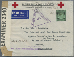 Br/ Singapur: 1941, Air Mail Letter Addressed To "The Red Cross Committee" For POWs In Geneva Franked Wi - Singapur (...-1959)