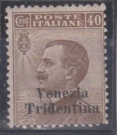 Trentino 1918 Regno 40 Cent. Con Sovrastampa 1v. MLH. - Trento