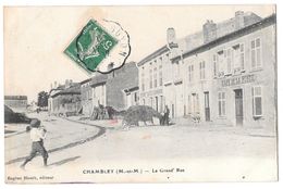 CHAMBLEY - La Grand'Rue (vue Animée - Café De La Poste) - Chambley Bussieres