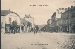 CPA 71 AUTUN Carte Rare Avenue De La Gare édition Coqueugniot - Autun