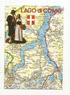 Carte Géographique , ITALIE , LAGO DI COMO ,vierge ,ed. Clerici - Landkarten