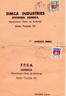 Devant De Lettres Simca Industries Division SOMECA. Puteaux (Années 60). - Landwirtschaft