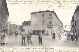 QUISSAC PLACE DU PONT DE LA GARONNE 1911 - Quissac