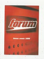 Cp ,  RADIO FM , FORUM , Bonne Année 2000 ,  ED. Cartes à Pub , Vierge - Advertising