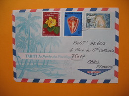 Polynésie Française Année 1978   Voyagé Par Avion De Papeete Tahiti Pour La France - Cartas & Documentos