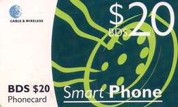 BARBADOS. BAR-C2b. Green Smart Phone. 20 BDS. 2000. (002) - Barbados