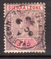 Sierra Leone QV 1896-7 1d Definitive, Wmk. Crown CA, Used, SG 42 (BA) - Sierra Leone (...-1960)