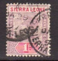 Sierra Leone QV 1896-7 1d Definitive, Wmk. Crown CA, Used, SG 42 (BA) - Sierra Leone (...-1960)