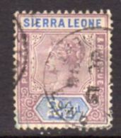 Sierra Leone QV 1896-7 2½d Definitive, Wmk. Crown CA, Used, SG 45 (BA) - Sierra Leone (...-1960)